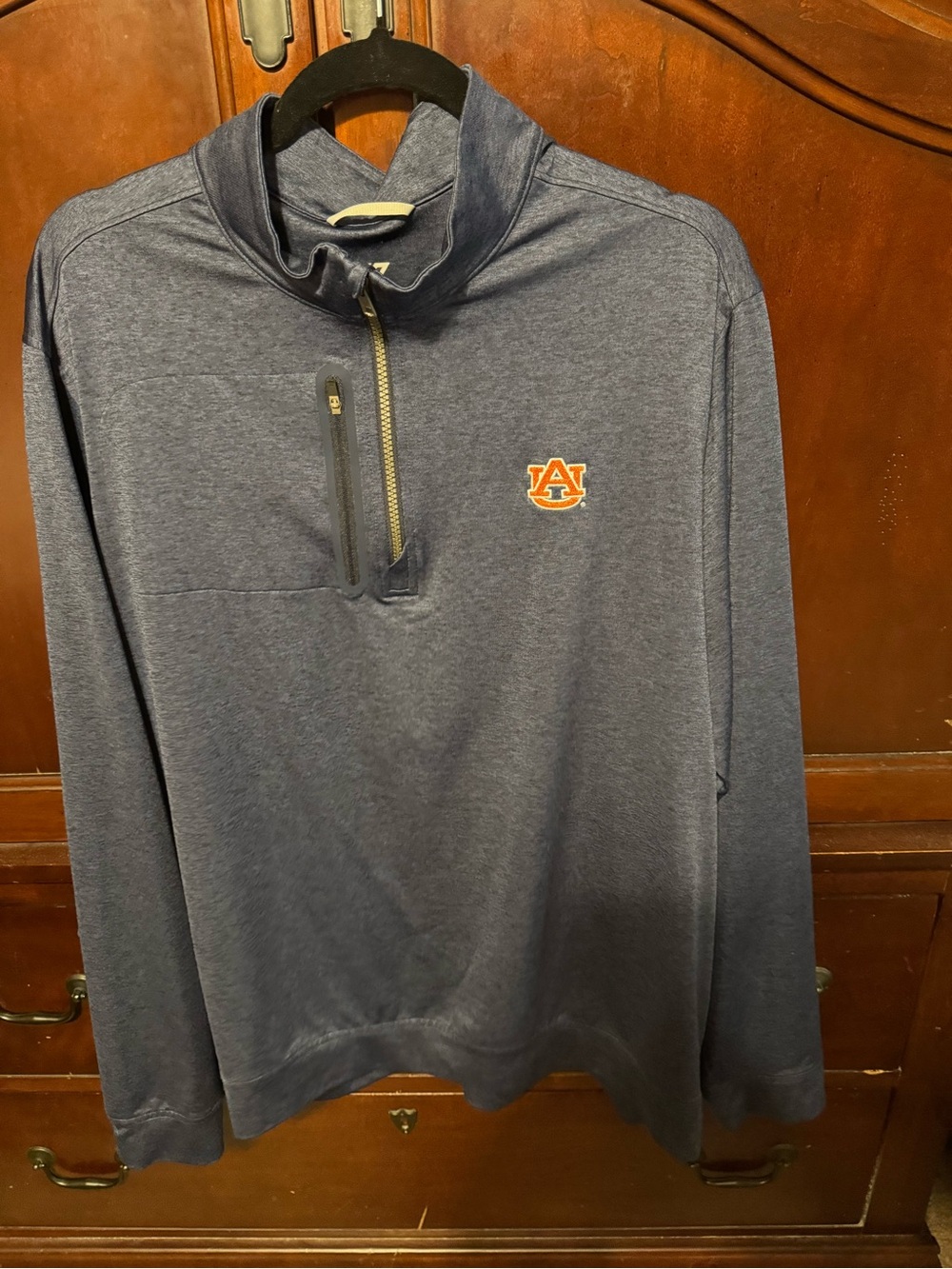 Cutter & Buck Navy Blue Auburn Tigers 1/4 Zip Pullover